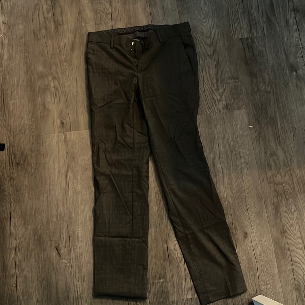 Checkered pattern dress pants